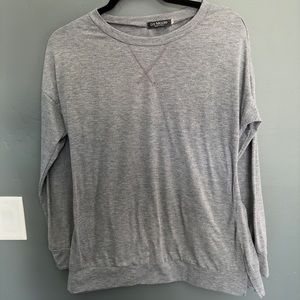 LA Mode long sleeve grey top, size M NWOT